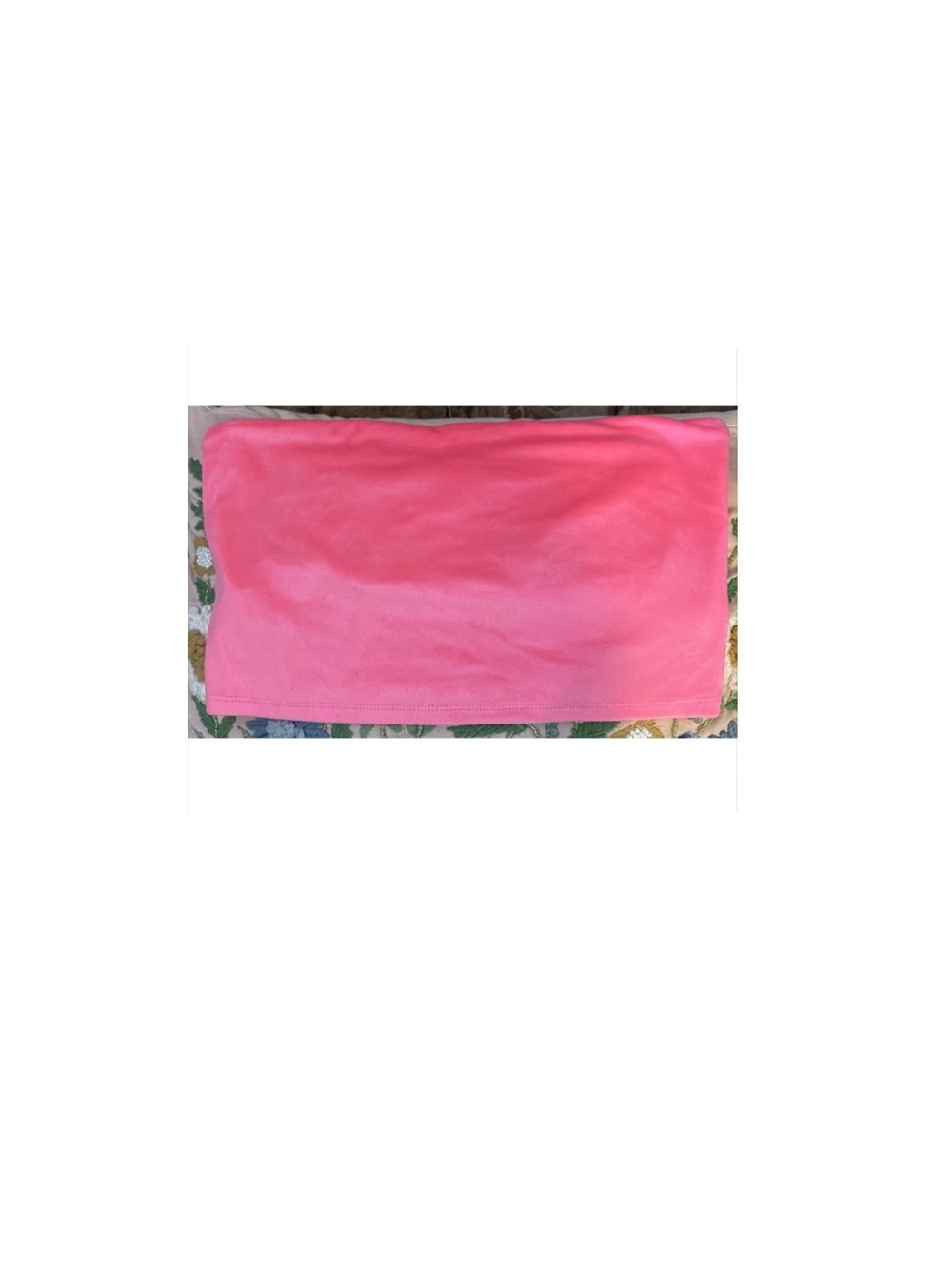 AERIE Women's Size M Terry Cloth Bandeau Bra With Lining NWOT Hot Pink